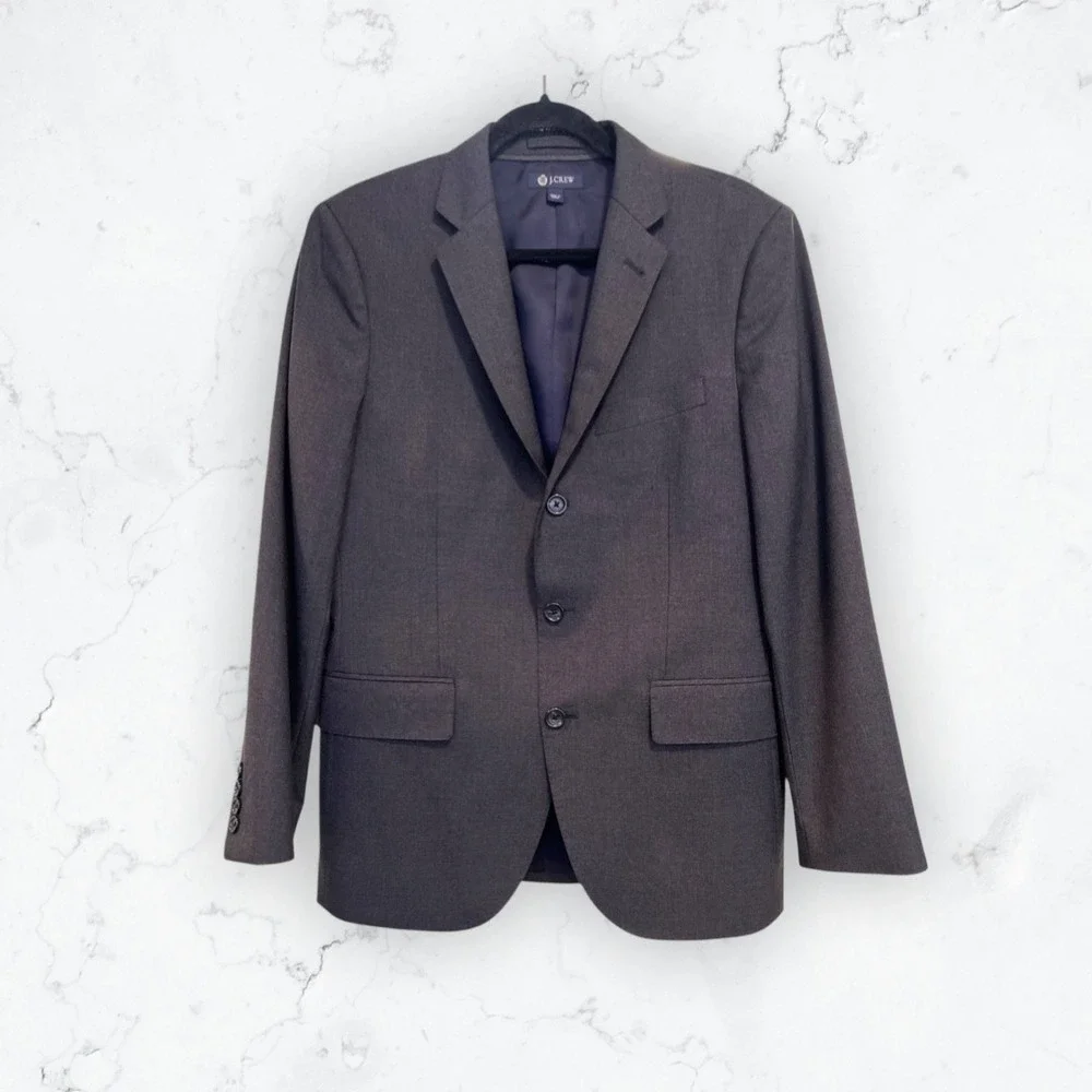J. Crew Italian Wool Aldridge Jacket Gray Blazer 38S Staple Business Workwear